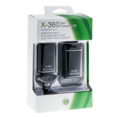 Kit Para Control De Xbox 360 5en1 (Baterías, Base de Carga, Cable de Carga)