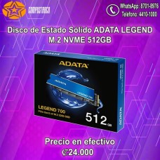 Disco De Estado Solido ADATA LEGEND 700 M.2 NVME 512GB
