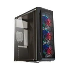 CASE GAMER CG08Z3RA001C + 3 FANS FRONT + TEMPERED GLASS H410