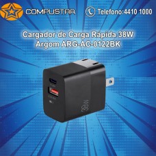  Cargador de Carga Rápida 38W USB (USB C - USB) Argom ARG-AC-0122BK