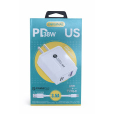 Cargador Usb/TipoC 38w LDO-BY240 con cable tipo c