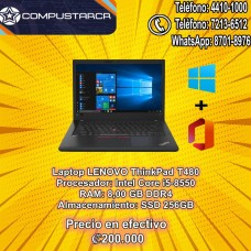  Laptop LENOVO ThinkPad T480 Intel Core i5-8250/ 8gb RAM/ SSD 256GB