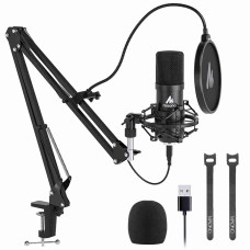 Micrófono USB con Brazo Articulado para Podcast MAONO  AU-A04