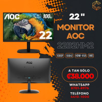 Monitor AOC 22B2HM2 22" 1920x1080 100Hz