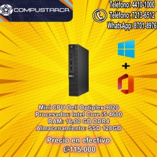 Mini CPU DELL Optiplex 9020 / I5-4600 / 16GB RAM / 128GB SSD