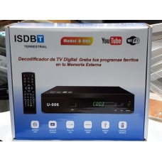 Sintonizador De Canales para Televisor ISDBT U-006