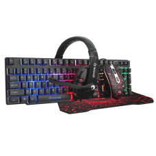 Combo MARVO CM370 4en1 Teclado/ Mouse/Audífonos/ MousePad