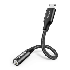 Cable de Audio Ugreen AV142 (70858) USB-C Macho a 3.5mm Hembra Audio 0.1m Negro