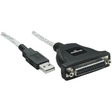 Cable De Paralelo DB25 HEMBRA A USB 2.0 DE 1.8MTS MANHATTAN 336581