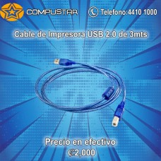 Cable de Impresora de USB 2.0 de 3mts